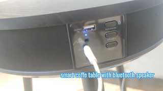 smart coffe table with bluetooth speaker